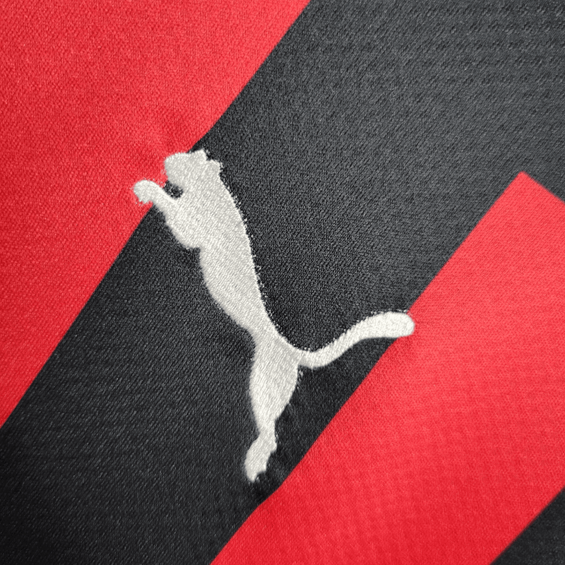 Camisa-AC-Milan-Home-1-2022-22-23-Torcedor-Puma-Vermelho-Vermelha-Fut-Futebol-Champions-Rafael-Leao-italia-manto