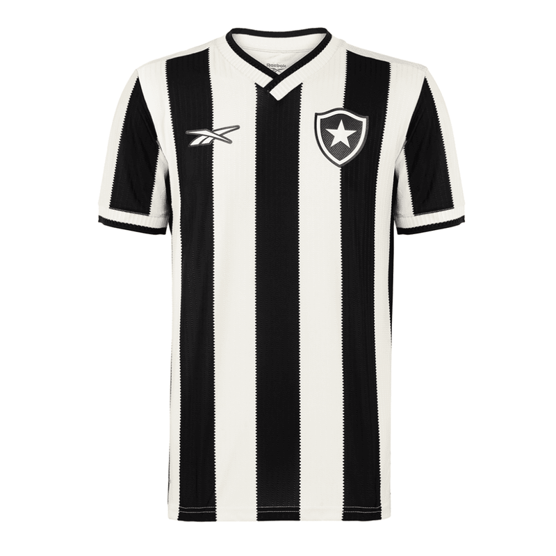 camisa-botafogo-1-i-home-23-24-2023-torcedor-reebok-masculina-preto-branco-preta-branca-futebol-brasileirao-limania