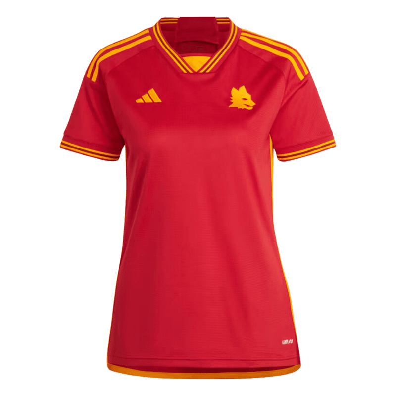 camisa-roma-feminina-2024-24-25-home-1-i-torcedor-adidas-vermelho-vermelha-amarela-amarelo-camisadetime