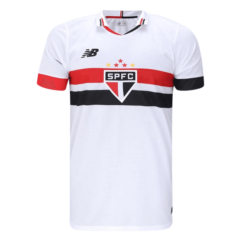 camisa-sao-paulo-24-25-2024-torcedor-new-balance-home-1-i-tricolor-branca-branco-vermelho-vermelha-preto-preta-futebol